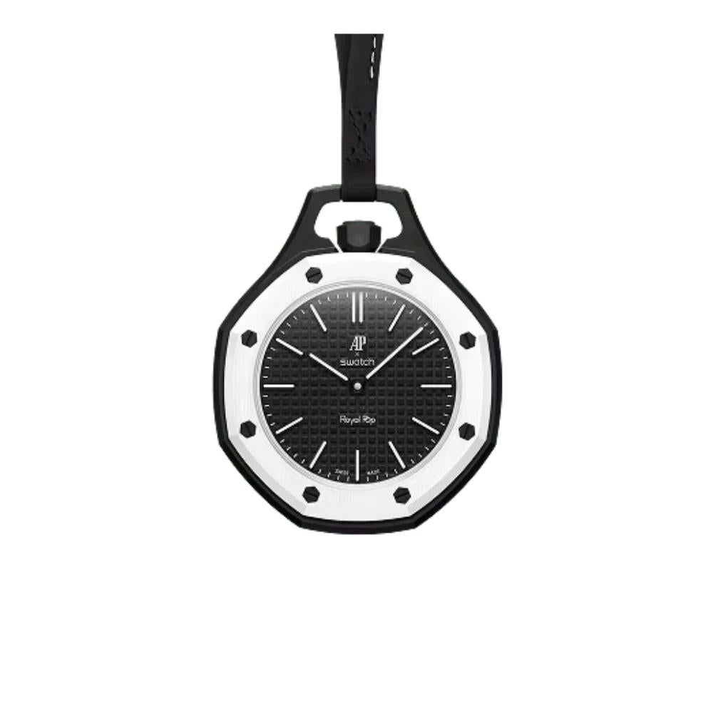 Ap x Swatch Royal Pop Zwart, Sieraden, Tassen en Uiterlijk, Horloges | Heren, Swatch, Nieuw, Kunststof, Ophalen of Verzenden