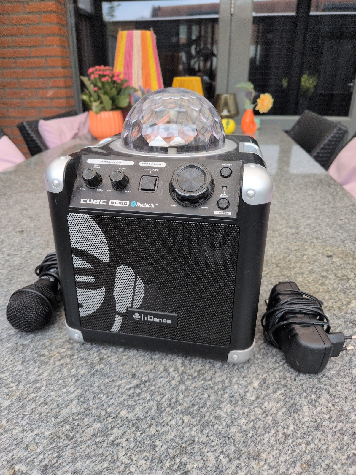 iDance CUBE BC100 Bluetooth Karaoke Systeem met Microfoon, Ophalen of Verzenden, Gebruikt, Complete set