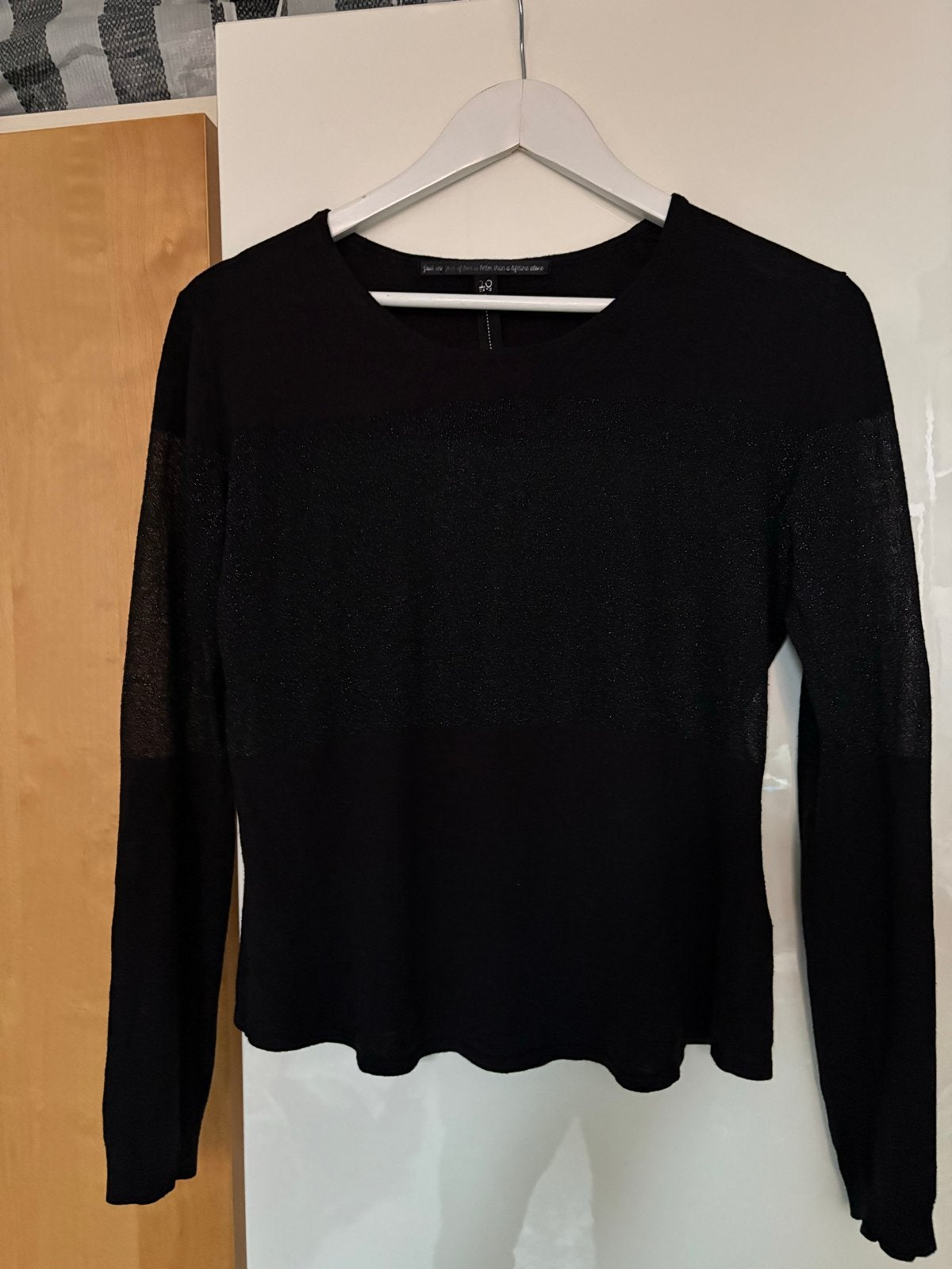 10DAYS Amsterdam Zwarte Trui met Glitterdetails Maat L, Ophalen of Verzenden, Zo goed als nieuw, Maat 42/44 (L), Zwart