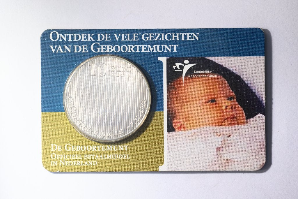 Nederland - Coincard 10 euro 2004  "Geboortemunt", Koningin Beatrix, Euro's, Ophalen of Verzenden, Zilver