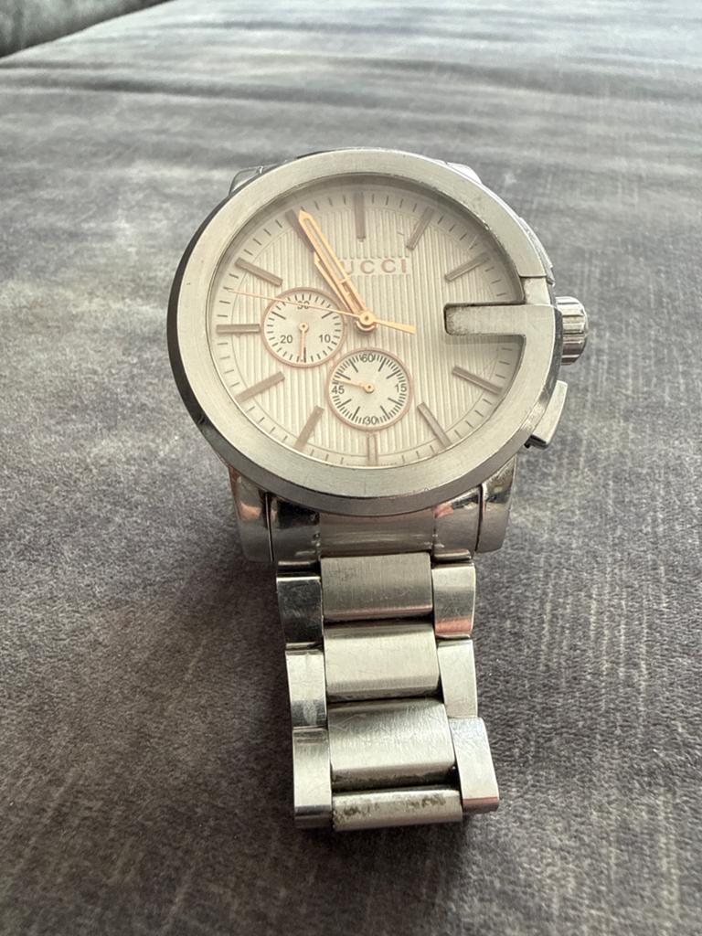 Gucci G-Chrono Herenhorloge - Stijlvol en Tijdloos, Overige merken, Gebruikt, Staal, Polshorloge