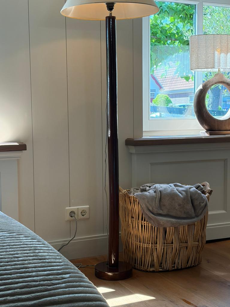 Staande vloerlamp, Ophalen, Zo goed als nieuw, Hout, 100 tot 150 cm