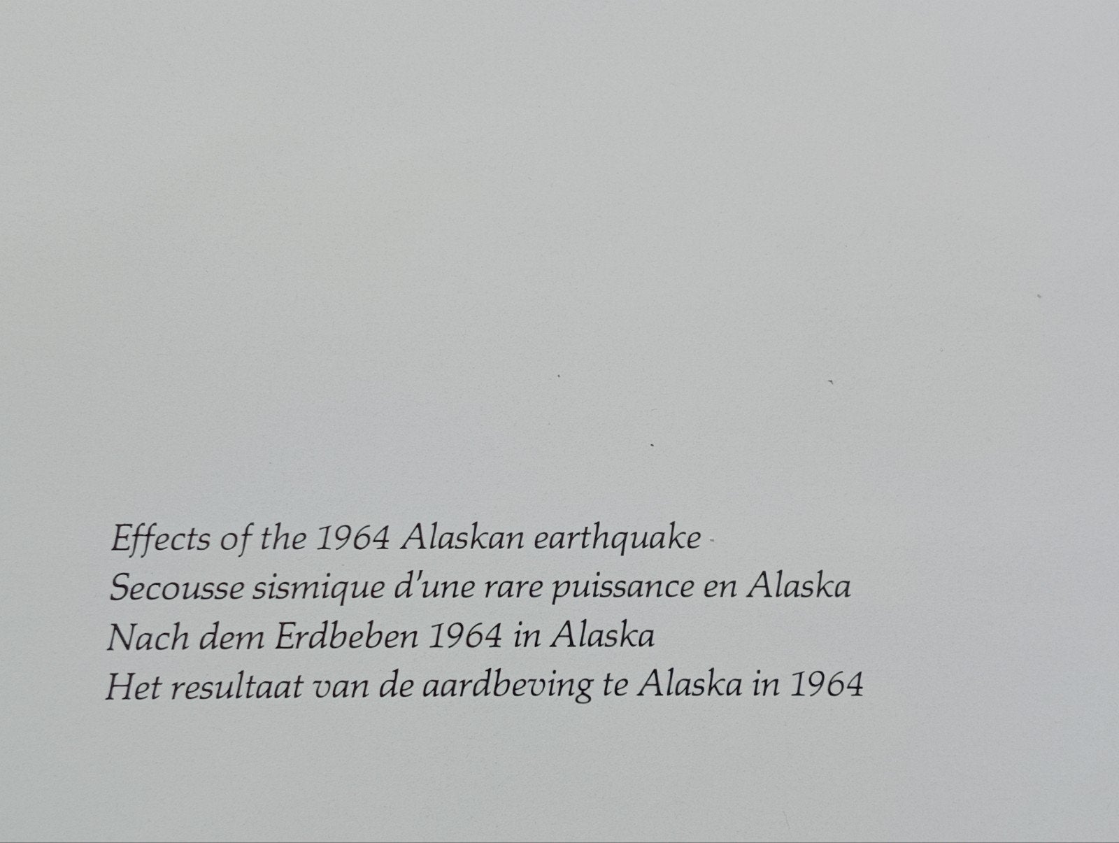 Alaska Aardbeving Time Life fotoprint 1982, Ophalen of Verzenden, 1980 tot heden, Zo goed als nieuw, Overige onderwerpen