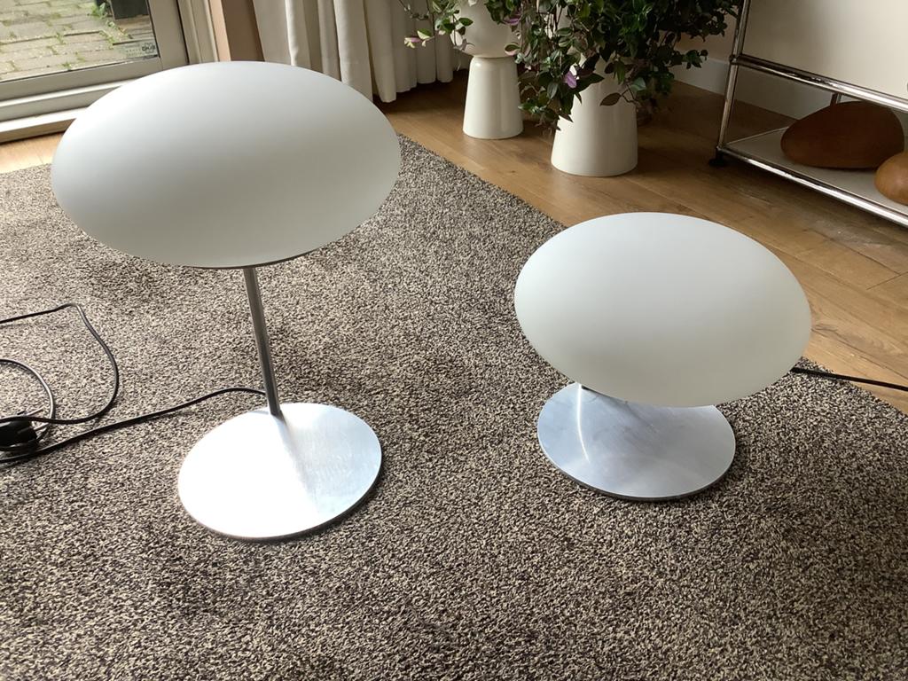 Set Anta LU design tafellampen, Ophalen, Zo goed als nieuw, Glas, Minder dan 50 cm