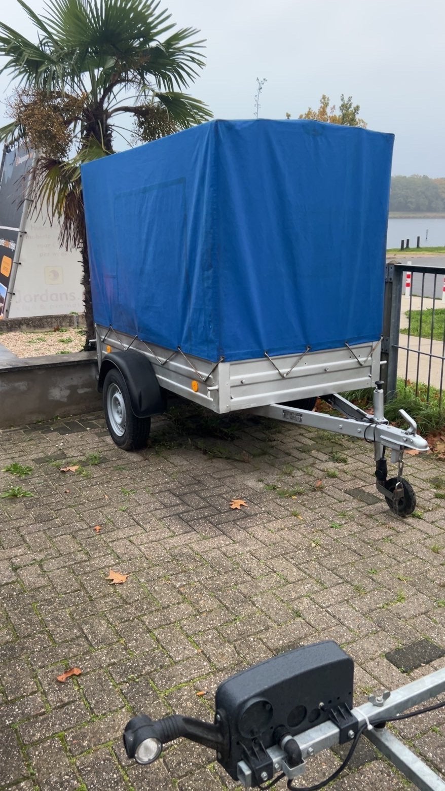 Aanhangwagen met huif te koop – 2,00 x 1,10 meter, Ophalen, Zo goed als nieuw
