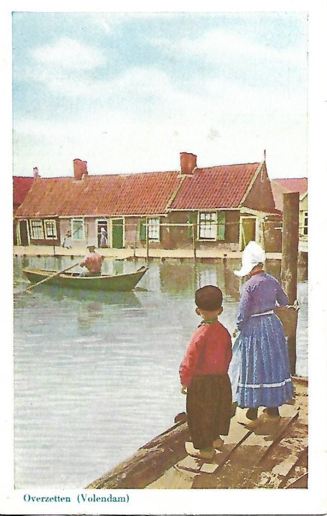 Volendam- -Overzetten., Verzenden, 1940 tot 1960, Gelopen, Noord-Holland