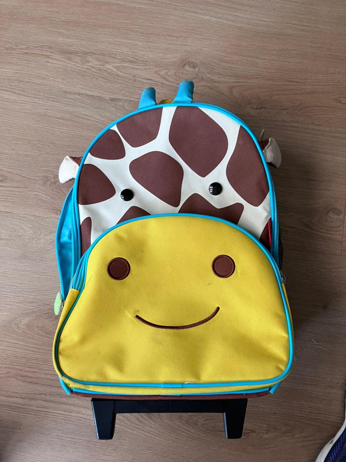 Koffer kinderkoffer Skip hop Zoo trolley handbagage giraffe, Ophalen, Zo goed als nieuw, Jongetje of Meisje