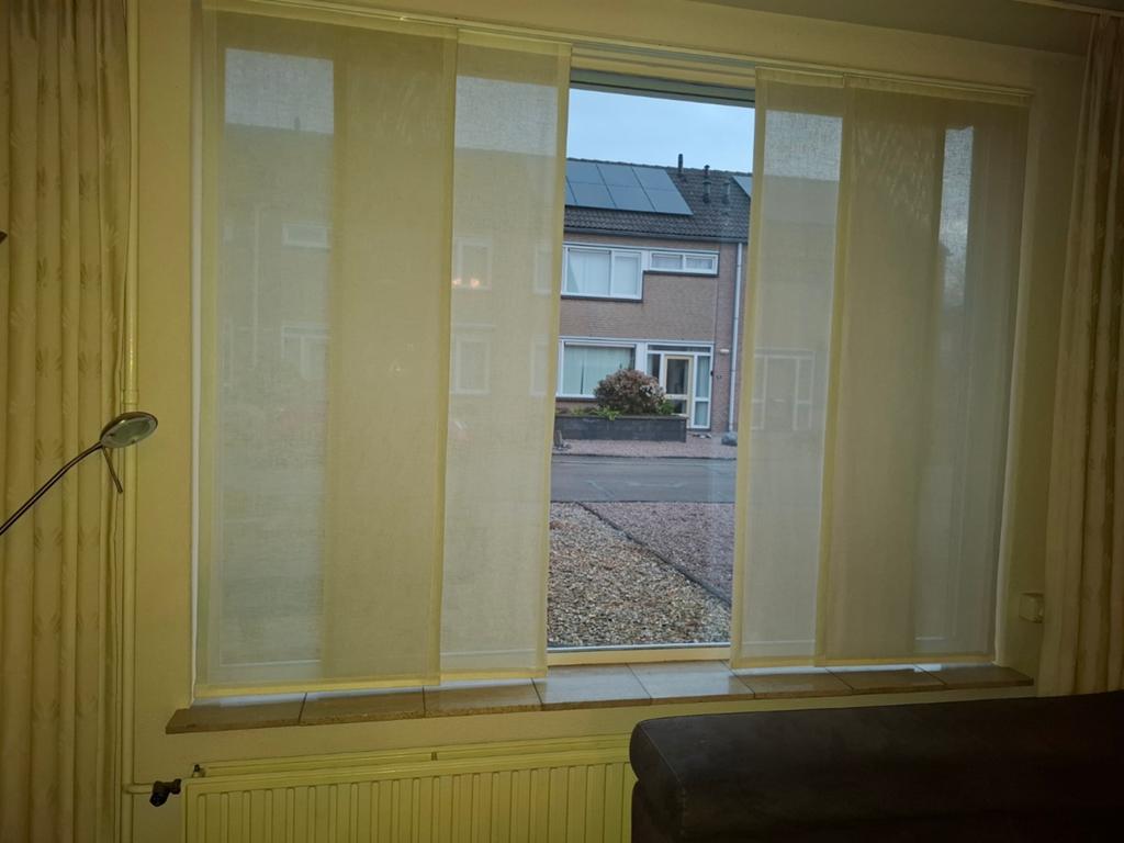 Paneelgordijnen 4 stuks t.e.a.b, Ophalen, 200 cm of meer, 50 tot 100 cm, Zo goed als nieuw
