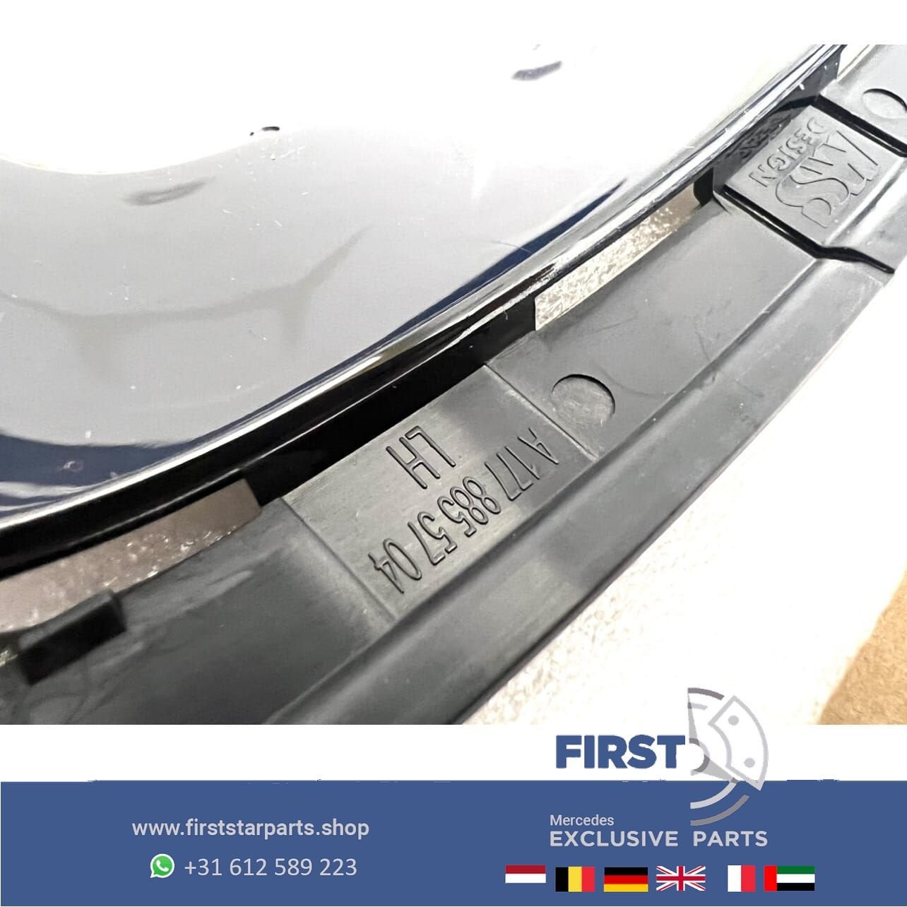 W177 A45 AMG ACHTERBUMPER AERO SPLITTER LINKS of RECHTS 2018, Auto-onderdelen, Gebruikt, Ophalen of Verzenden, Achter, -