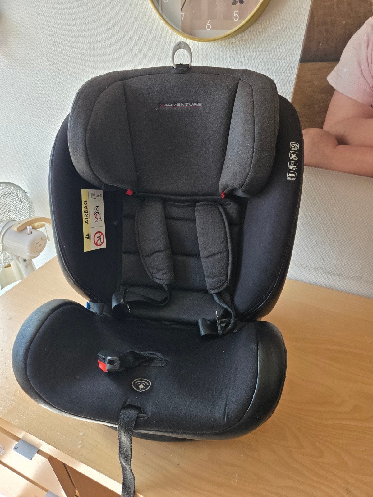 Xadventure Autostoeltje met Isofix, Verstelbare rugleuning, Zo goed als nieuw, 9 t/m 36 kg, Isofix