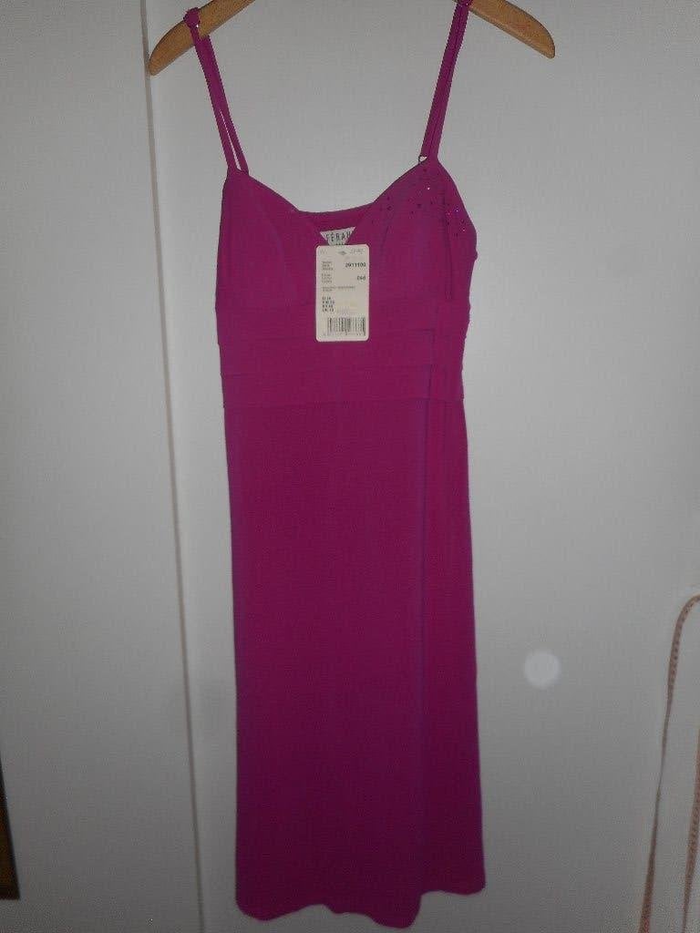 Féraud Fuchsia Spaghettibandjes Jurk - Nieuw met kaartje, Maat 38/40 (M), Féraud, Nieuw, Ophalen of Verzenden