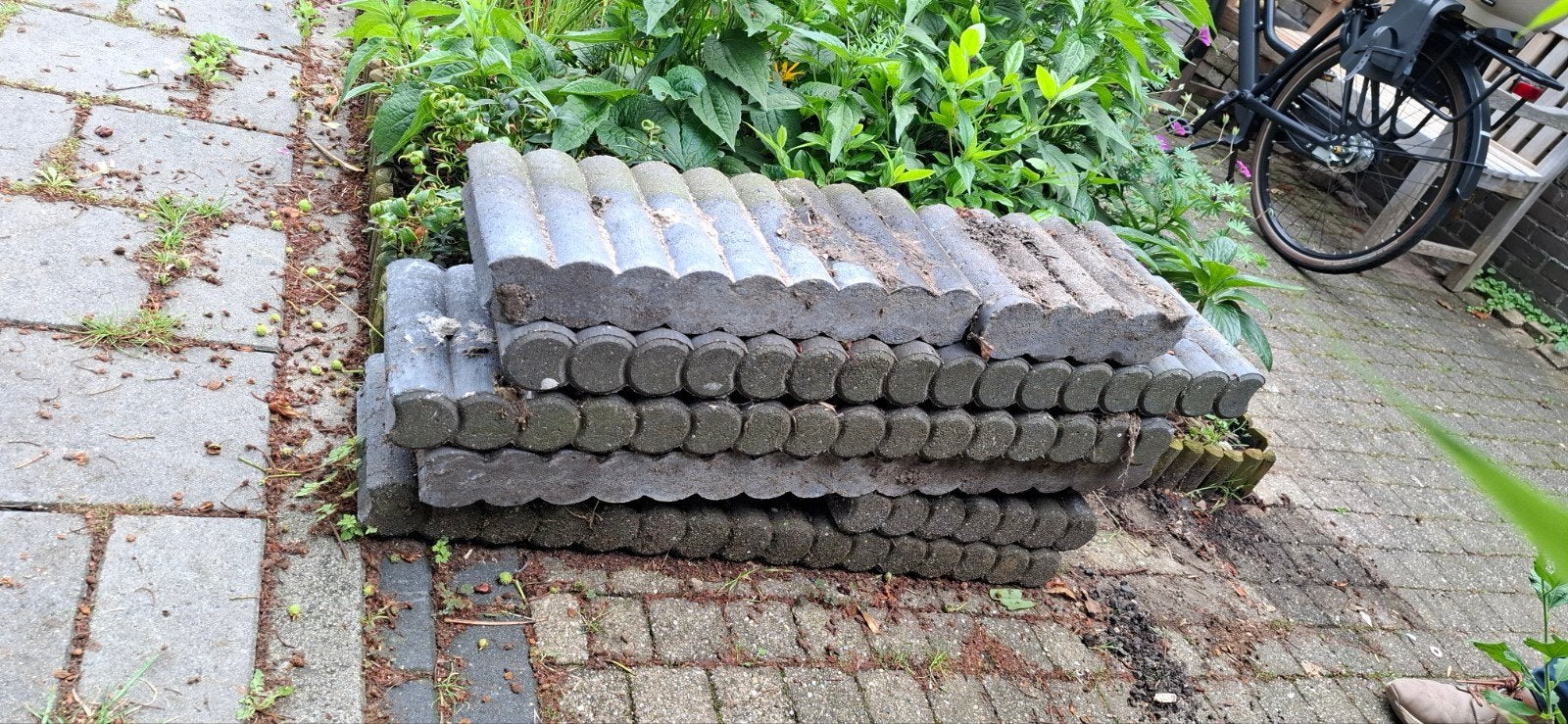 Betonnen palissade band, Ophalen, Gebruikt, Overige typen, Minder dan 25 cm