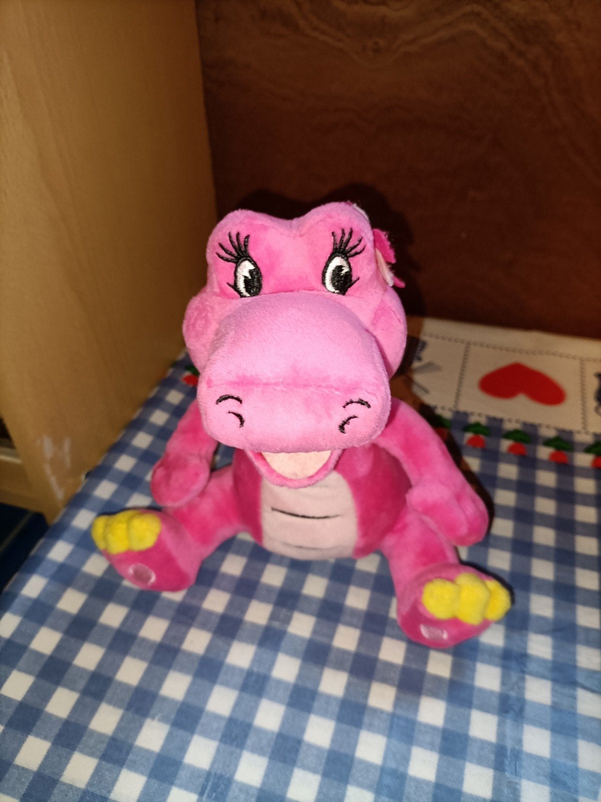 Dina en Dino knuffel Julianatoren 20 cm groot, Ophalen of Verzenden, Zo goed als nieuw, Overige typen