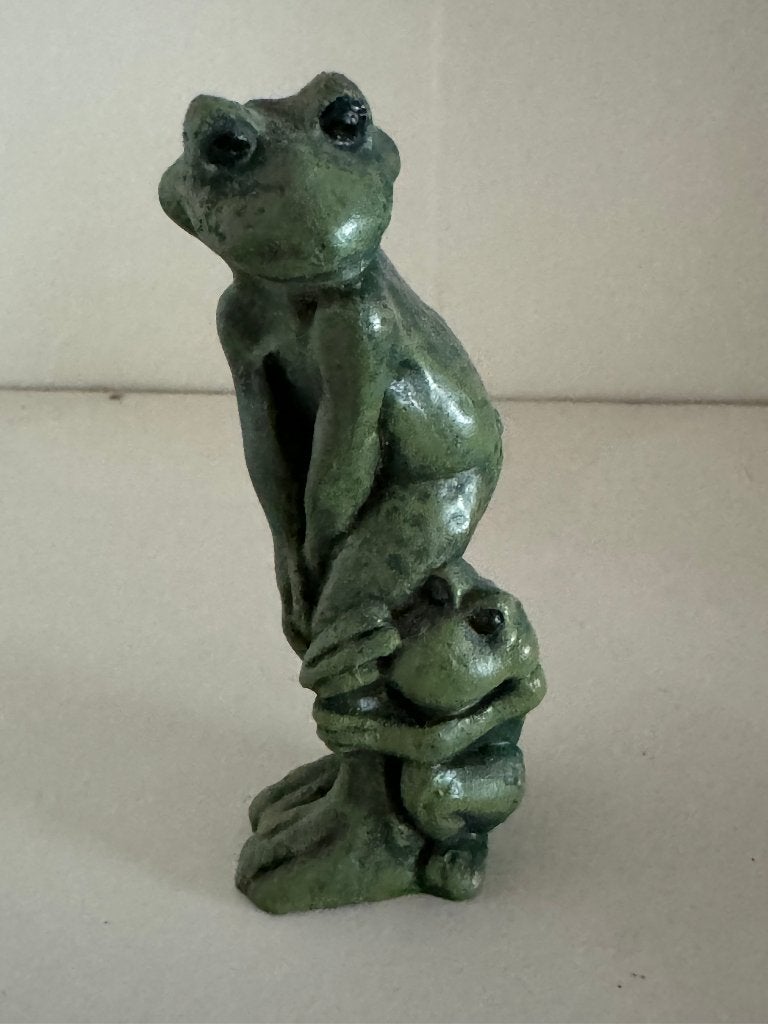 Groene kikkers - ouder met kind - 10 cm, Verzamelen, Ophalen of Verzenden, Nieuw