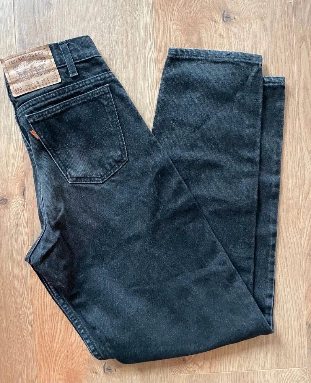Levi's 550 Relaxed Fit Tapered Leg Jeans W29 L32 Zwart, Zwart, Ophalen of Verzenden, Zo goed als nieuw, W28 - W29 (confectie 36)