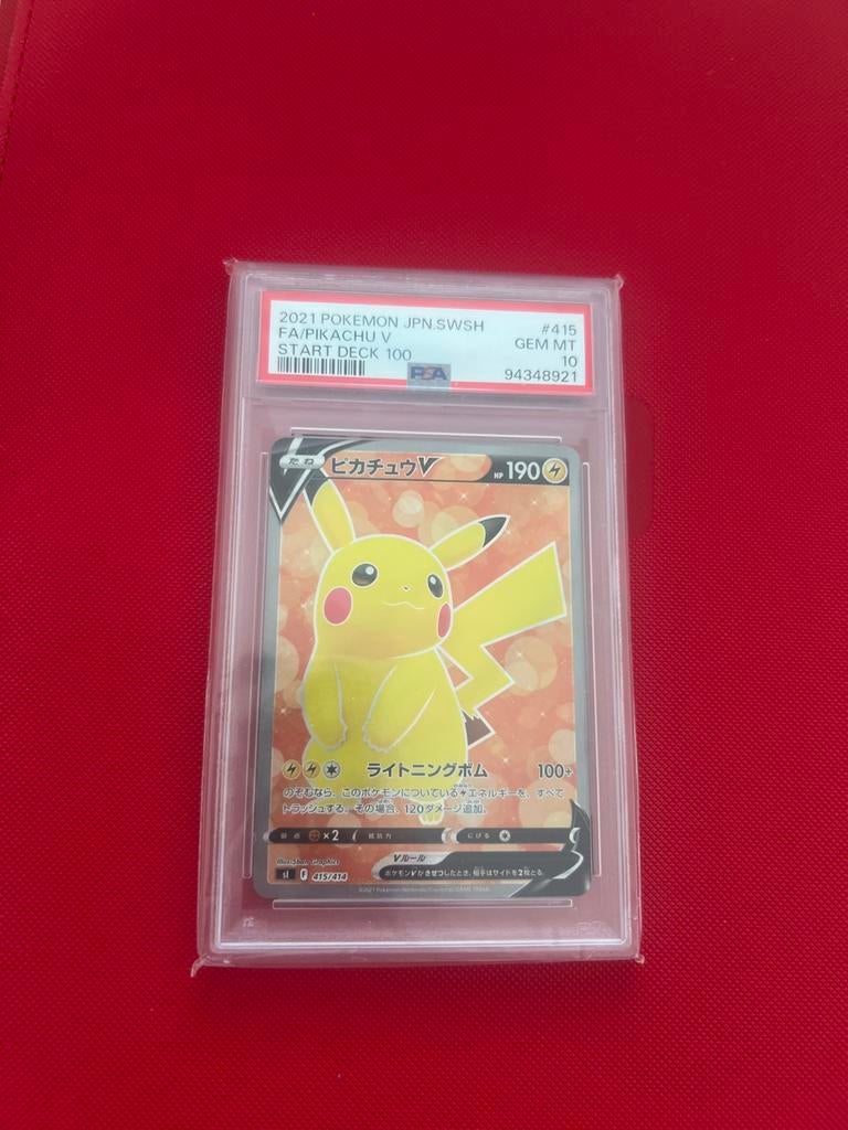 Pikachu V 2021 JPN SWSH FA/PIKACHU V STAR DECK 100 PSA 10, Ophalen of Verzenden, Nieuw, Losse kaart