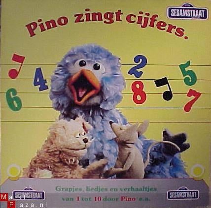 L.P. Kinderen (1982) SESAMSTRAAT - PINO zingt Cijfers, Gebruikt, 6 tot 9 jaar, 1980 - 1989, Ophalen of Verzenden