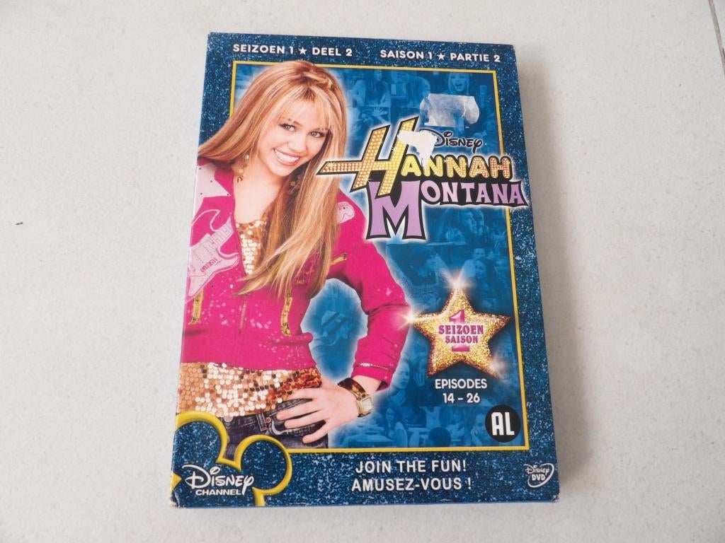2 dvd's HANNAH MONTANA seizoen 1 deel 2 episodes 14-26, Avontuur, Alle leeftijden, Ophalen of Verzenden, Zo goed als nieuw