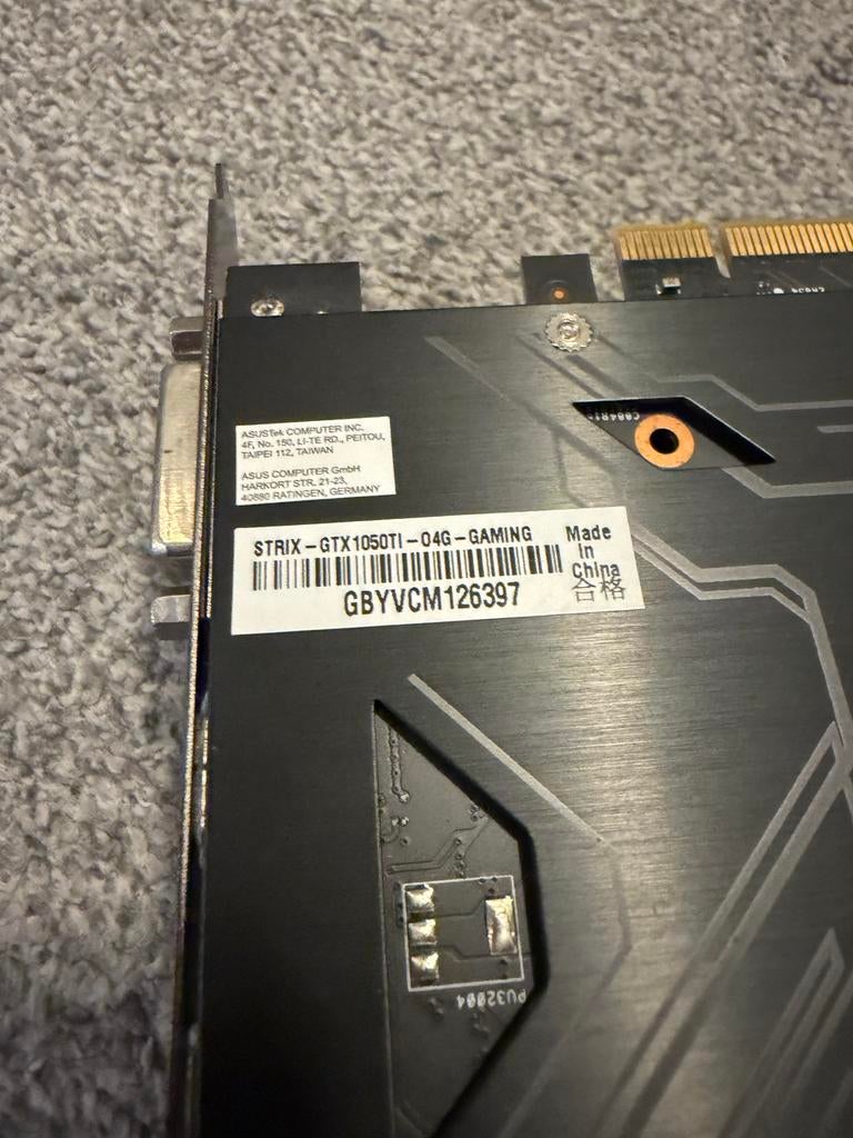ASUS STRIX-GTX1050TI-O4G-GAMING videokaart, Computers en Software, Videokaarten, PCI-Express 3, Gebruikt, Ophalen of Verzenden