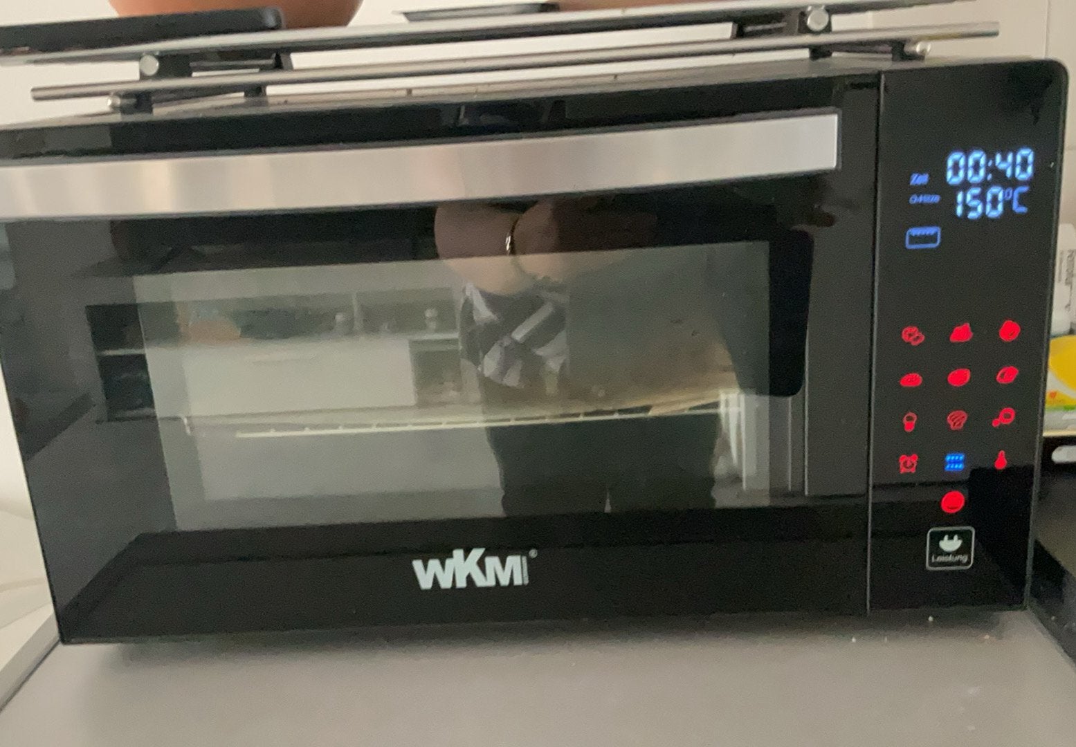 Mini oven zwart met rvs kleur en zonder grill, Ophalen, Minder dan 45 cm, Overige merken, Oven