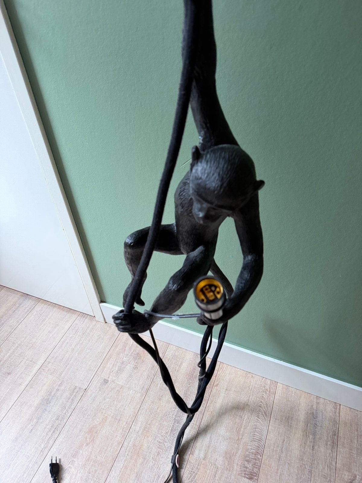 Hangende Apenlamp met Stekker - Zwart, Overige merken, Gebruikt, Kunststof, Zwart