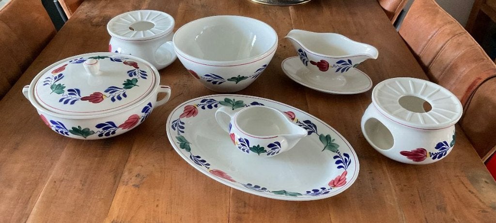 boeren bont Boch servies delen 5 stuks, Ophalen of Verzenden, Zo goed als nieuw, Porselein, Landelijk/Boerenbont