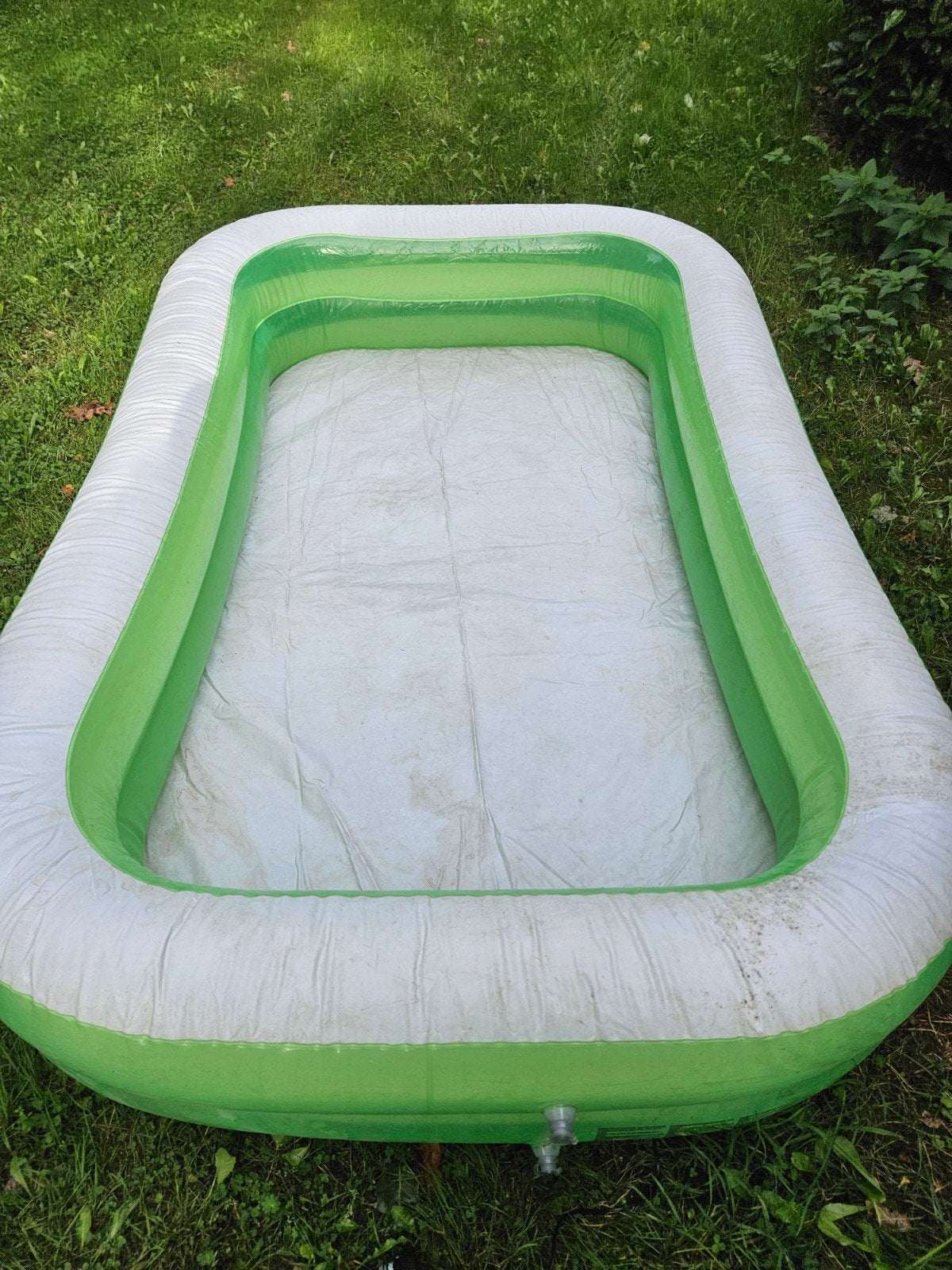 Opblaaszwembad rechthoekig groen/wit, Gebruikt, Minder dan 80 cm, Opblaaszwembad, Ophalen of Verzenden