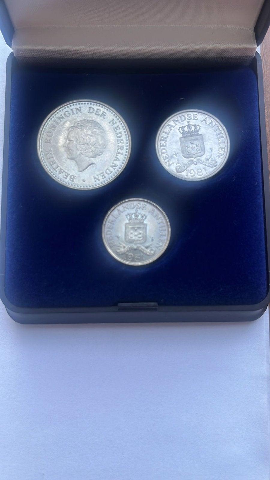 Zilveren munten set Juliana en Nederlandse Antillen, Postzegels en Munten, Munten | Nederland, Koningin Juliana, Setje, Zilver