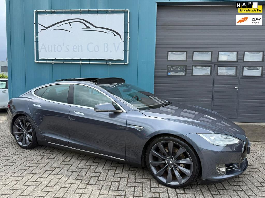 Tesla Model S 85D 423 pk Leder Elec Panoramadak 21"+19" Lm v, Auto's, Tesla, Gebruikt, 2084 kg, Lichtsensor, Vierwielaandrijving