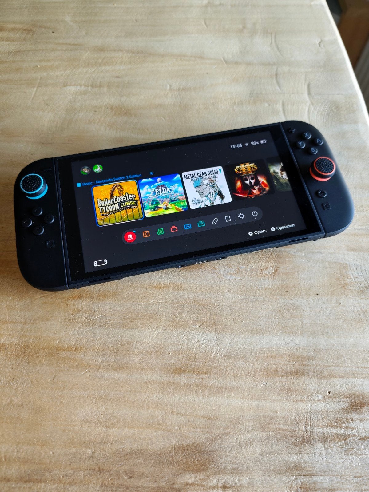 Nintendo Switch 2 Zwart aangeboden met 4 joycons en spellen., Switch OLED, Met games, Met 2 controllers, Ophalen of Verzenden