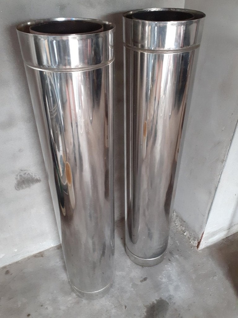 Kachelpijpen RVS met isolatie, Ophalen, Overige soorten, Zo goed als nieuw, Inbouw