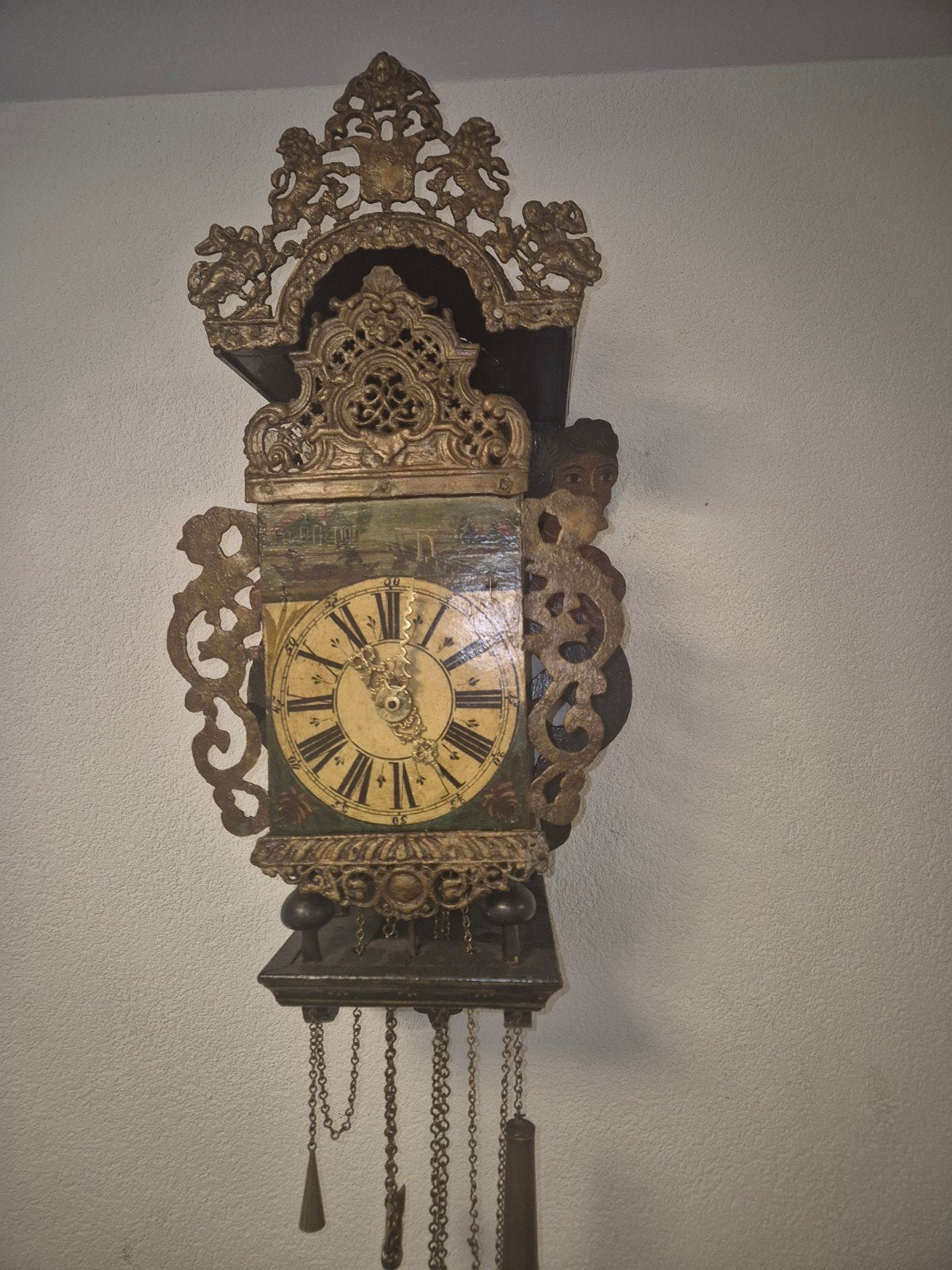 antieke stoelklok, Antiek en Kunst, Ophalen of Verzenden