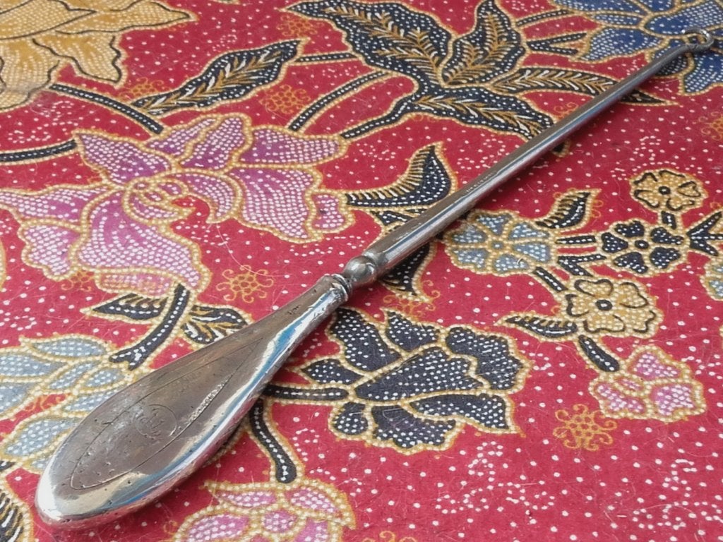 Antieke veterhaak uit Engeland van zilver 28,2 cm., Ophalen of Verzenden, Zilver