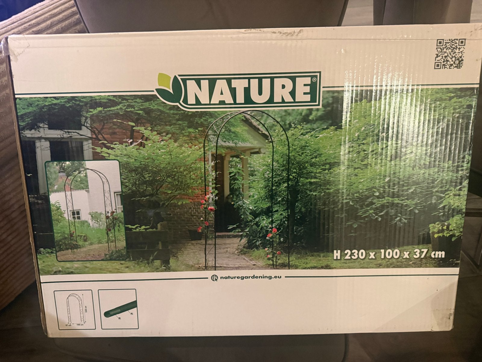 Nature Rozenboog Zwart Gecoate Metaal H231x112,5x39,5cm, Tuin en Terras, Ophalen of Verzenden, Nieuw