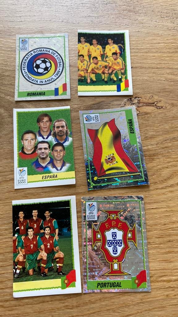 6 x panini euro 2000, Ophalen of Verzenden, Zo goed als nieuw, Buitenlandse clubs, Poster, Plaatje of Sticker
