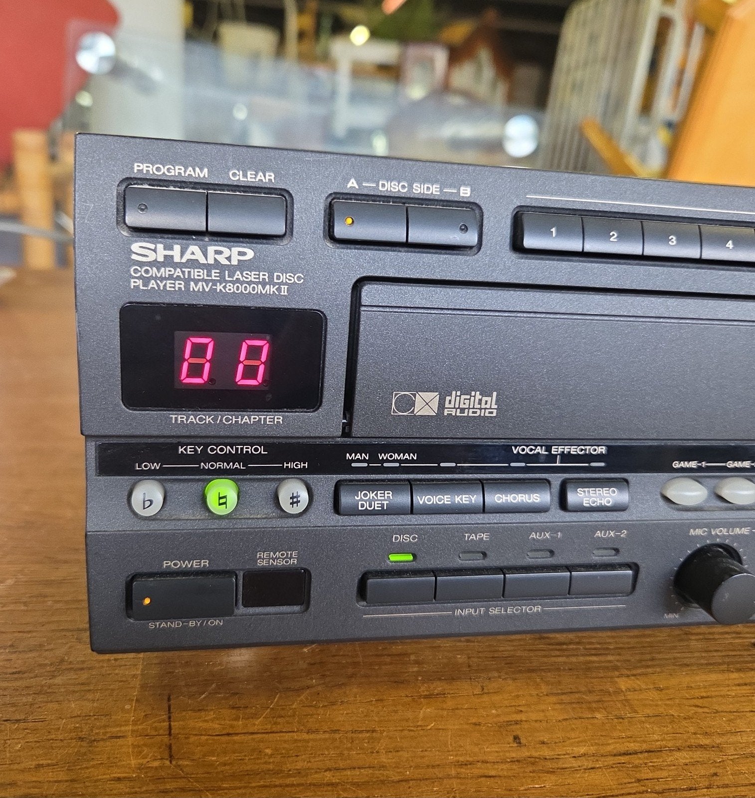 Sharp MV-K8000MKII vintage karaoke laserdisc cd-speler, Ophalen, X, Niet werkend, X