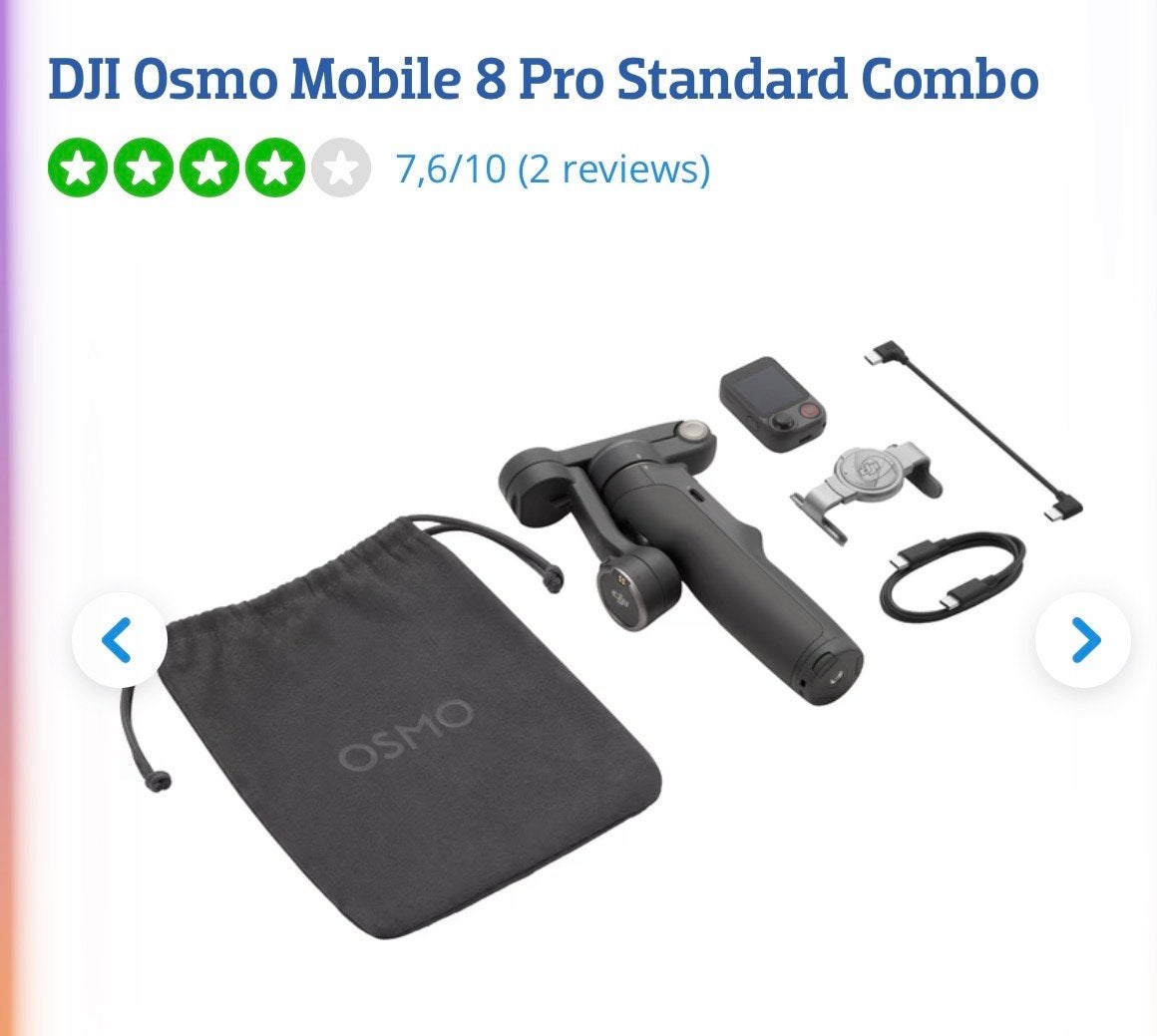 DJI Osmo Mobile 8 Pro Standard Combo - Gimbal voor smartphon, Overige merken, Overige typen, Overige soorten, Ophalen of Verzenden