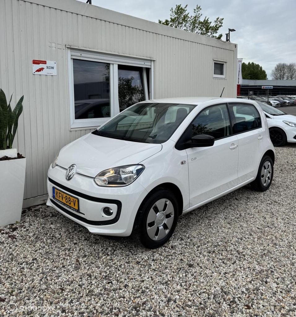 Volkswagen Up! 1.0 High up! Stoelverwarming Airco CUP Editie, Auto's, Volkswagen, Euro 5, Gebruikt, Up!, Wit