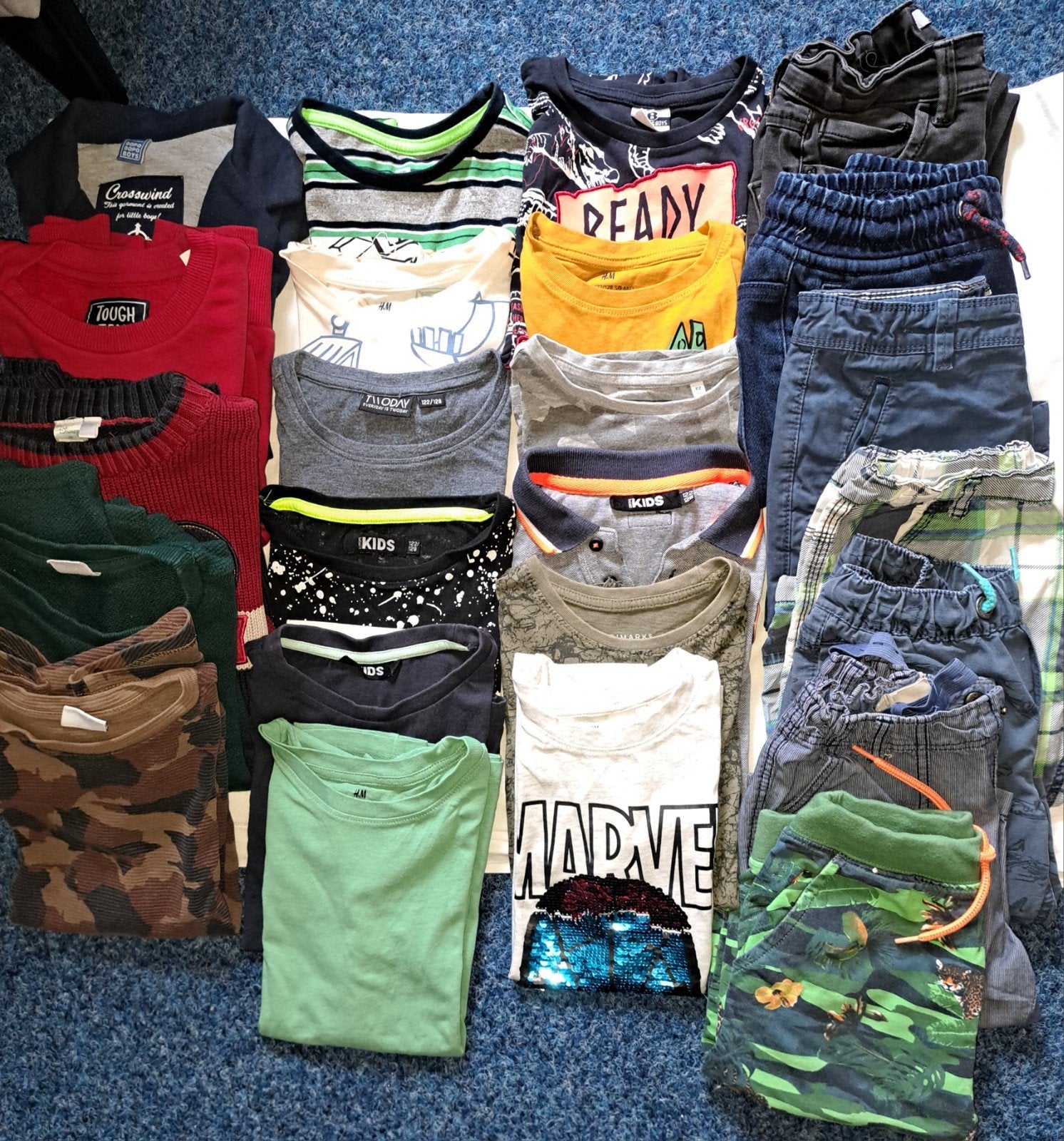 Jongenskleding pakket maat 122/128: shirts, trui, broeken, Ophalen of Verzenden, Gebruikt, Jongen, Setje