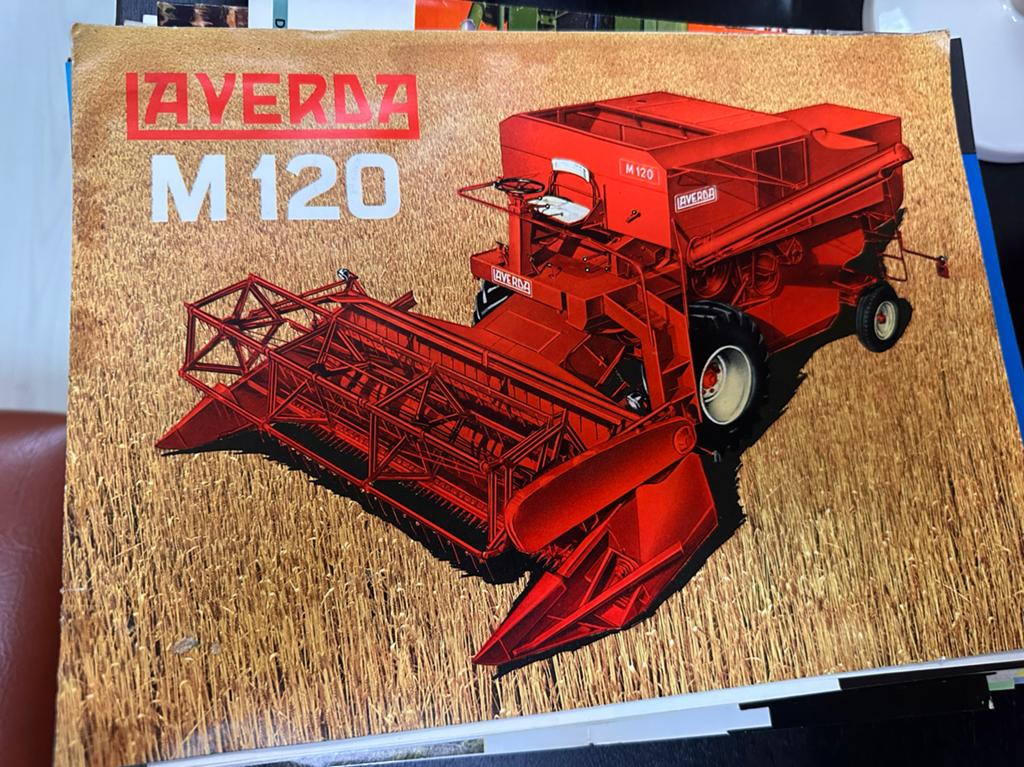 Oude folder Laverda M120 maaidorser - Jaren '60, Ophalen of Verzenden, Zo goed als nieuw, Overige typen