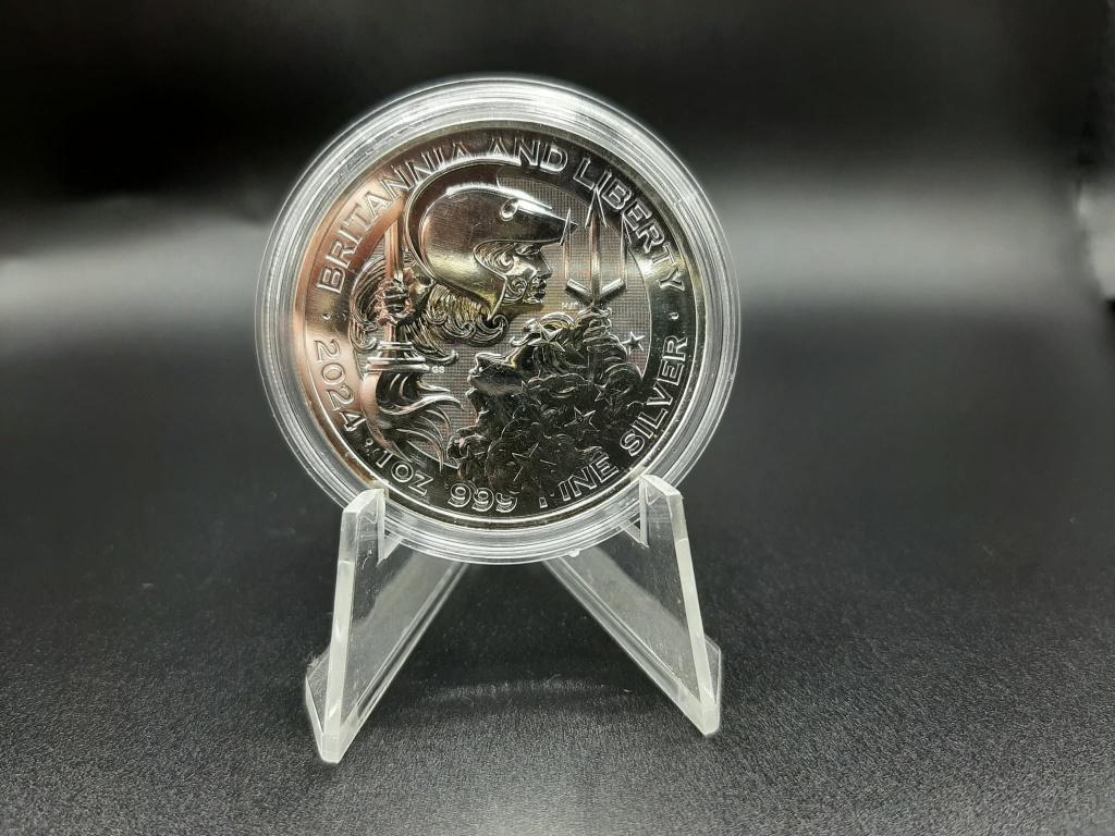 1 oz zilver Britannia and Liberty 2024, Ophalen of Verzenden, Zilver