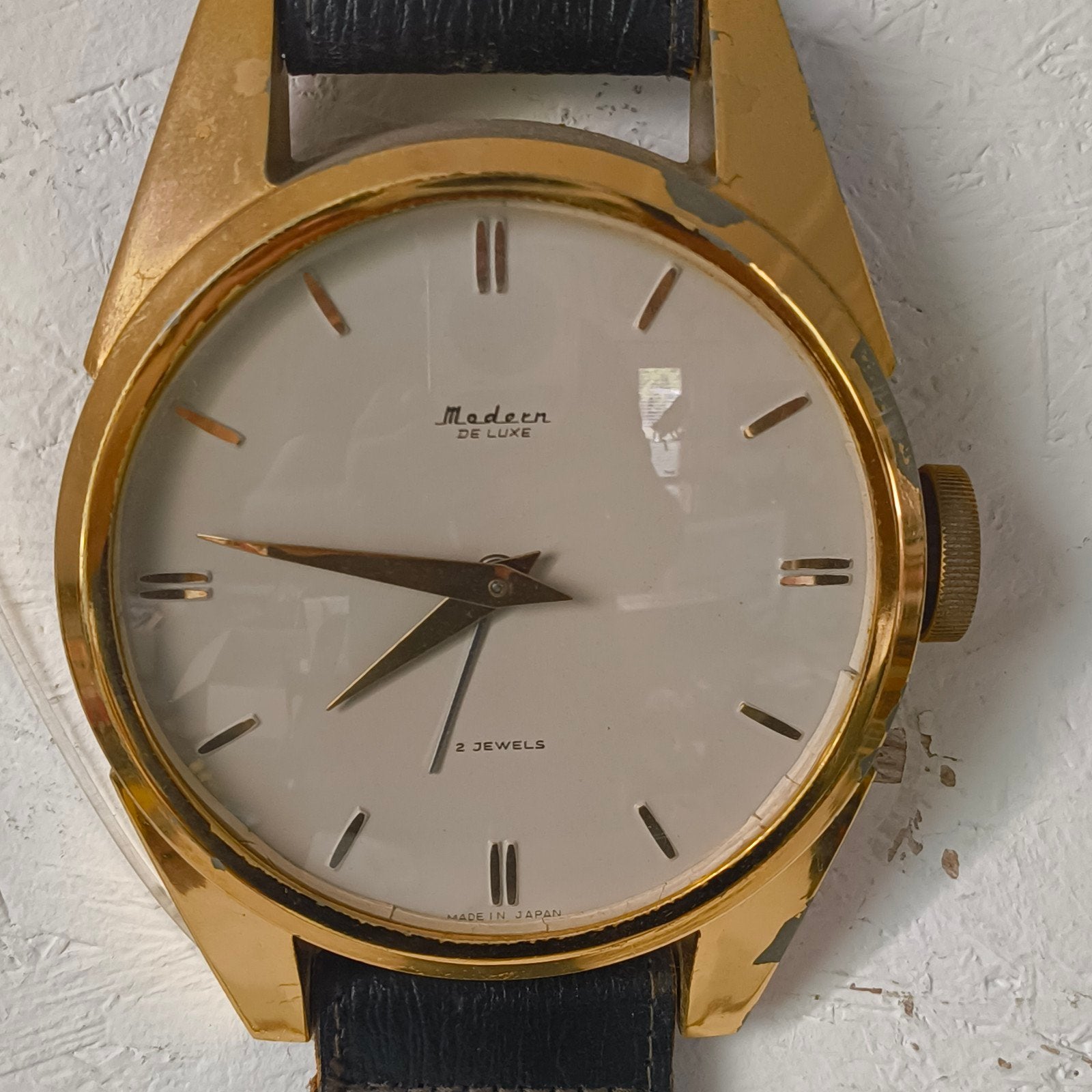 Jaren 60 Modern de Luxe wandklok polshorloge model, Antiek en Kunst, Antiek | Klokken, Ophalen of Verzenden