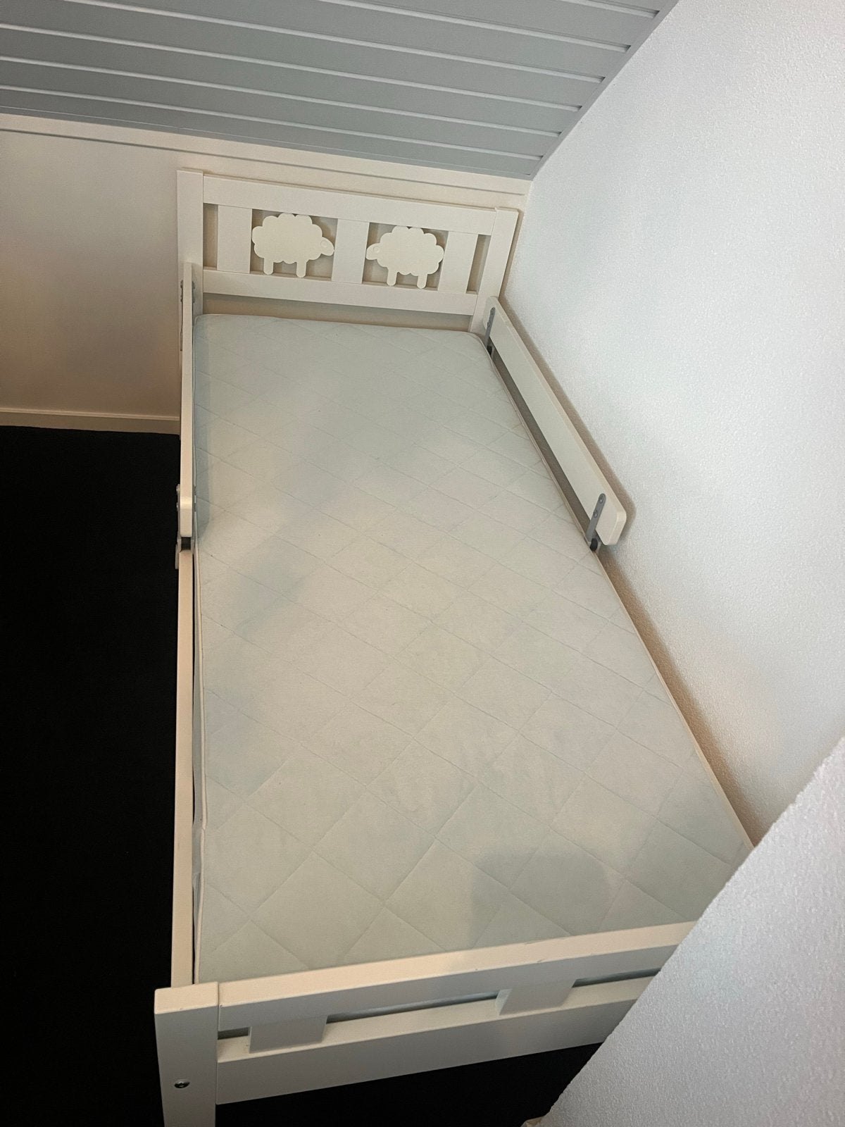 Kritter ikea peuterbed met matras, Ophalen, Wit, 190 cm of minder, Zo goed als nieuw