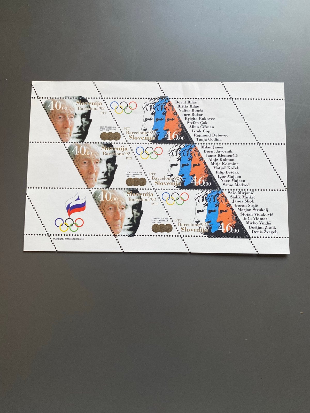 Postzegelvel Slovenië Zomerspelen 1992 Barcelona postfris, Ophalen of Verzenden, Postfris, Sport