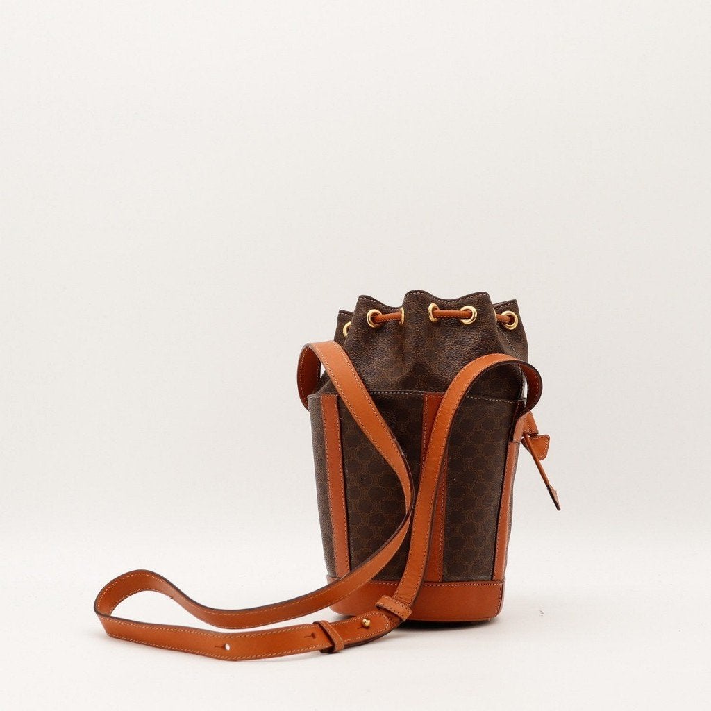 Céline Clara Macadam bucket tas, Verzenden, Gebruikt, Bruin, Overige typen