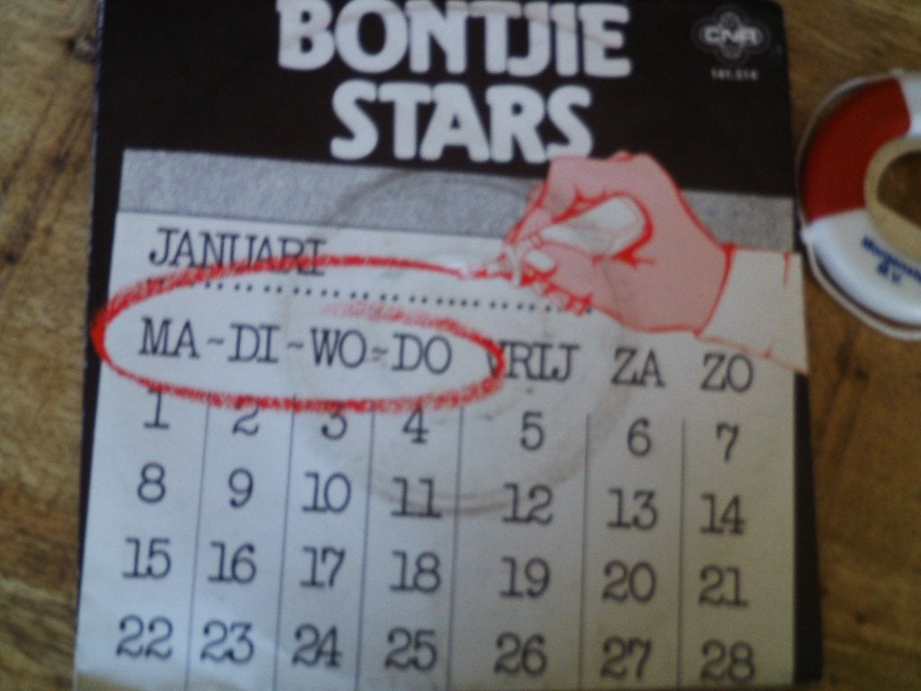 Bontjie Stars - ma di wo do  (Vinyl Single)  10s, 7 inch, Ophalen of Verzenden, Zo goed als nieuw, Fotohoes