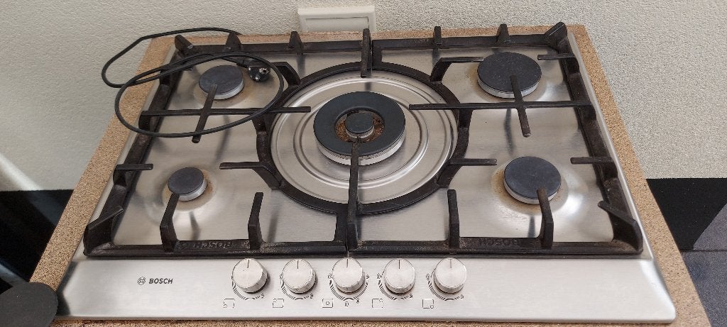 Bosch Inbouw Gasfornuis met 5 Kookzones gaskookplaat, Witgoed en Apparatuur, Ophalen, Gebruikt, Inbouw, Gas