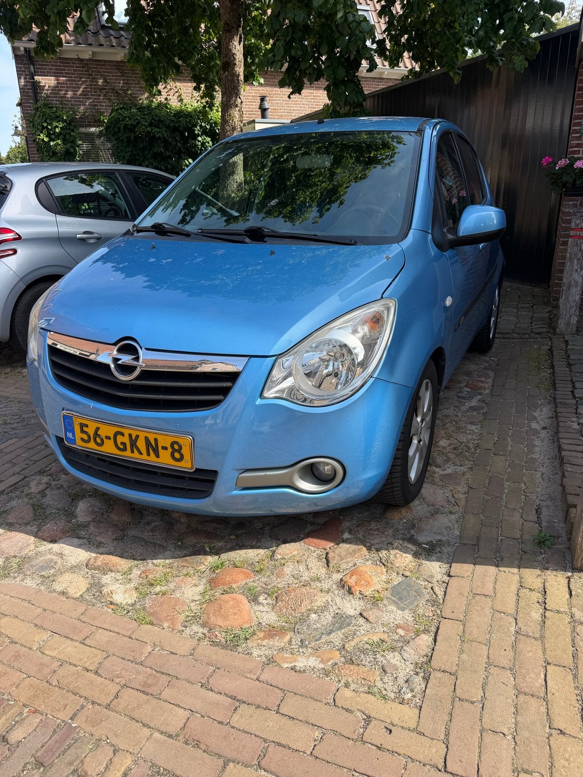 Opel Agila 1.2 16V AUT 2008 Blauw, Stof, 40 €/maand, 4 cilinders, Blauw