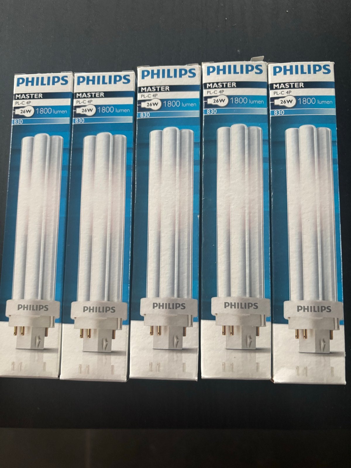 5x Philips Master PL-C 4P 26W 830 Spaarlampen, Nieuw, Ophalen of Verzenden, Spaarlamp, Warm wit