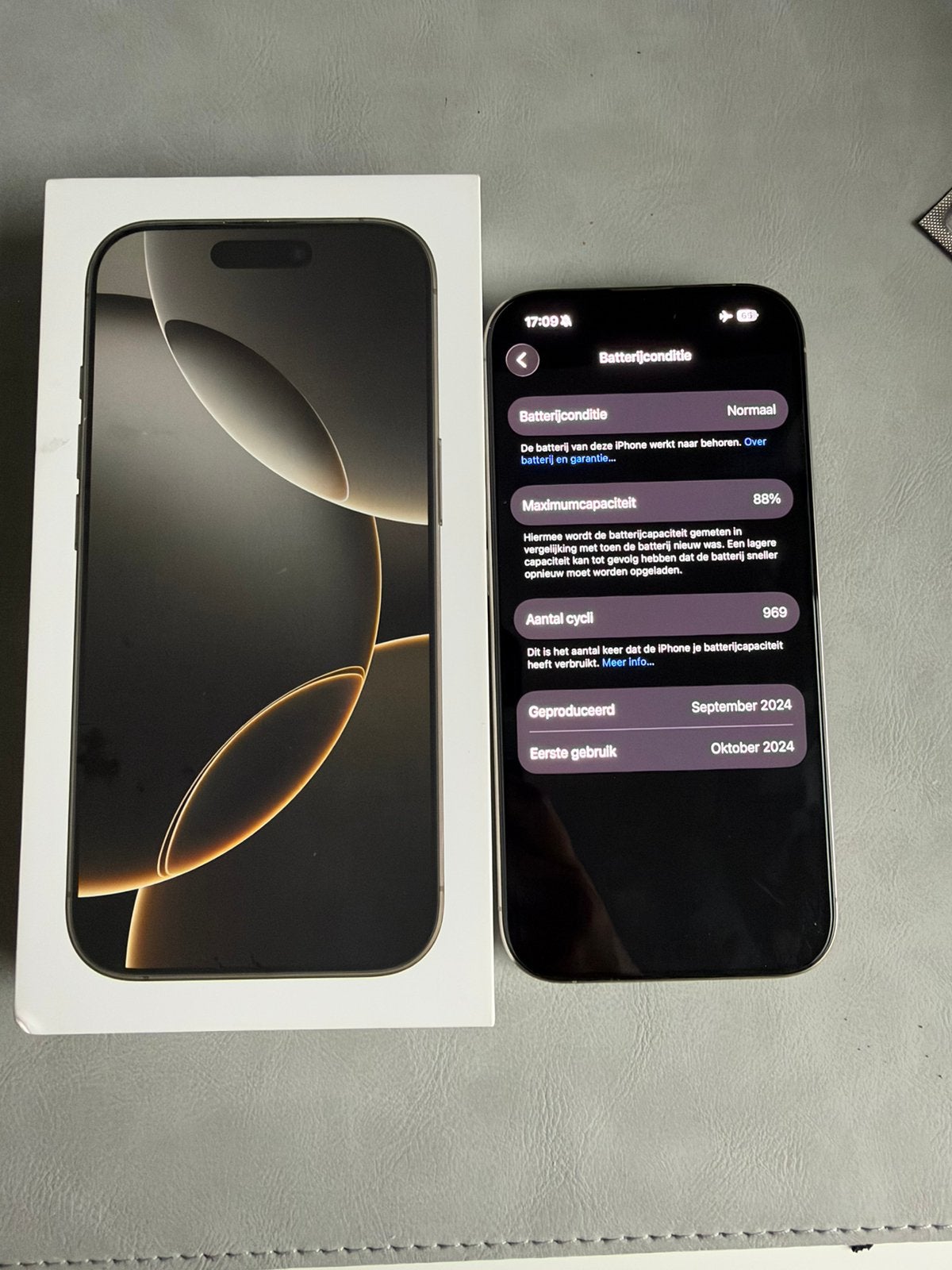 iPhone 16 Pro 128GB Natural Titanium – zeer nette staat, Ophalen, Zo goed als nieuw, 128 GB